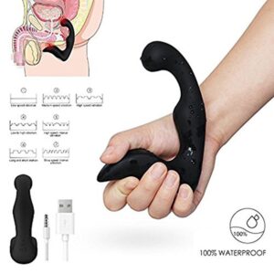 P Spot Prostate Massager Milker Waterproof Black