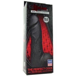 Kink the Perfect Cock Bual Density UltraSkyn Big Dildo Black 10.5 Inch