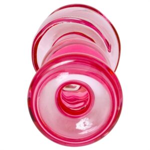 Icicles No 27 Textured Glass Butt Plug Pink 5.75 Inch
