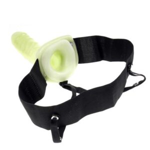 Fetish Fantasy Hollow Strap On Kit 6.5 Inch Glow In Dark