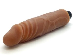 Real Feel Lifelike Toyz Number 1 Realistic Vibrator Waterproof Brown 7.5 Inch