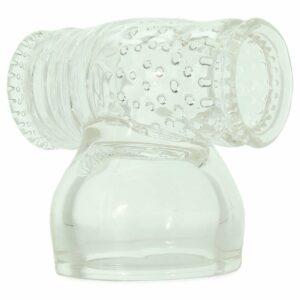 Miracle Massager Vibrating Wand Attachment Male Masturbation 3.75 Inch Clear