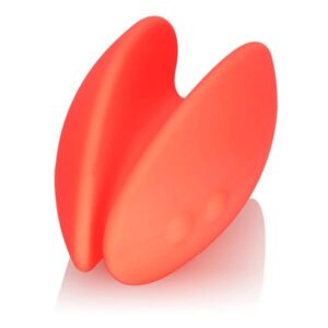Mini Marvels Marvelous Silicone Rechargeable Finger Vibrator Waterproof Orange 3 Inch