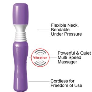 Mini Mini Wanachi Silicone Wand Vibrator Massager Waterproof 5.25 Inch Purple