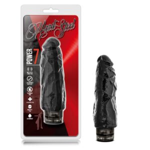 Hard Steel Power 7 Black Realistic Vibrator Multi Speed