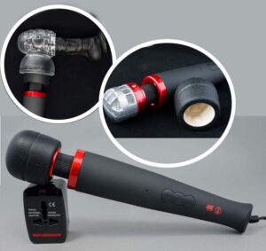 Kink Power Wand Silicone Wand Vibrator Massager Black 12.5 Inch