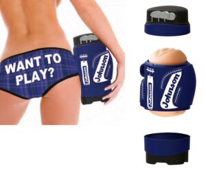 Big Johnson Perfect Stroke Silicone Double Anal And Vagina Masturbator Blue