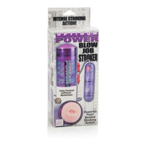 OPTIMUM POWER Automatic Blow Job Masturbator With Powerful Pearl Beads MULTISPEED PURPLE