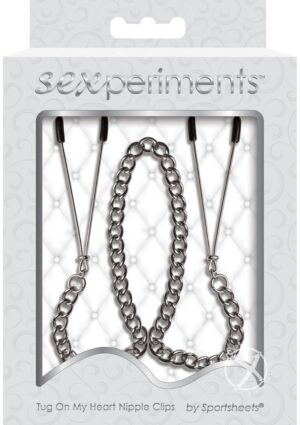 Sex And Mischief Tug On My Heart Adjustable Nipple Clamps With Chain