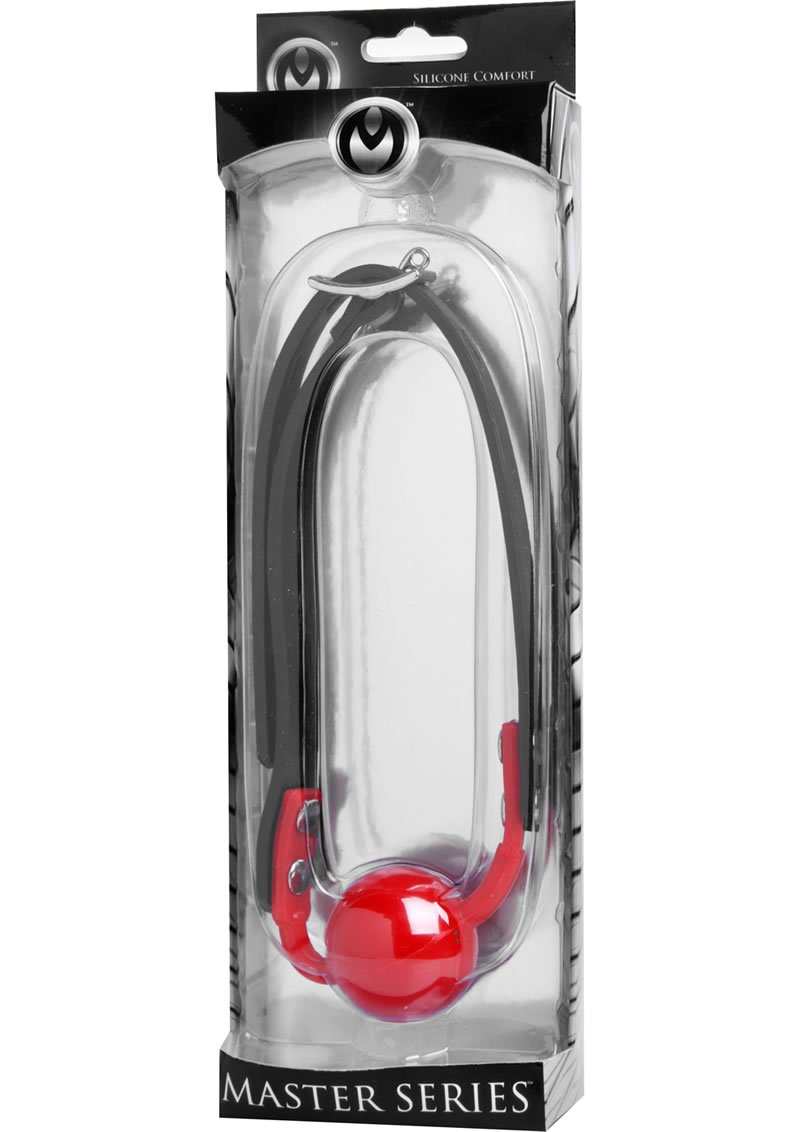 The Hush Gag Silicone Adjustable Comfort Ball Gag Red Master Series