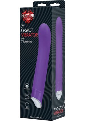 Hustler Silicone G Spot Vibrator Waterproof Purple 7 Inch