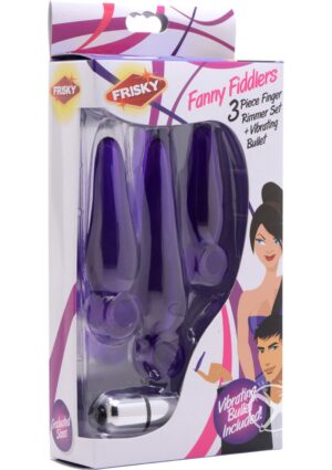 Frisky Fiddlers Finger Vibrator Anal Rimmer Set With Vibrating Bullet