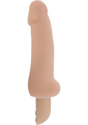 Pure Skin Stud 10 Function Realistic Vibrator 6.75 Inch Waterproof Flesh