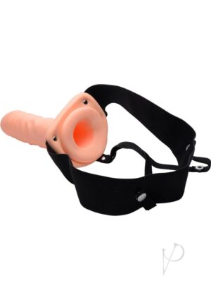 Size Matters Eriction Assist Hollow Strap On Harness Kit With Dildo Flesh