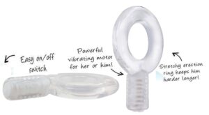 Disposable Vibrating Penis Ring Enhancer - Clear