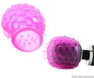 Magic Massager Thin Nubs And Geometric Pleasure Wibrating Wand Attachment Waterproof Purple