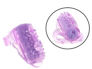 Silicone Vibrating Tongue Ring Oral Sex Vibrator - Purple