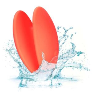 Mini Marvels Marvelous Silicone Rechargeable Finger Vibrator Waterproof Orange 3 Inch