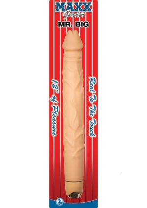 Maxx Gear Mr. Big Realistic Dildo Vibrator Waterproof Flesh 12 Inch