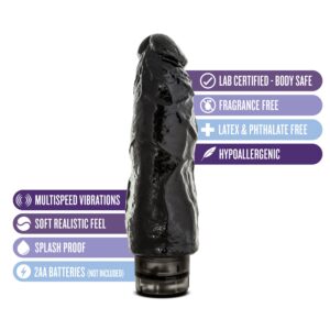 Hard Steel Power 7 Black Realistic Vibrator Multi Speed