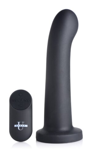 Strap U Secret Pegging Dildo With Remote Control Silicone USB Rechargeable Black