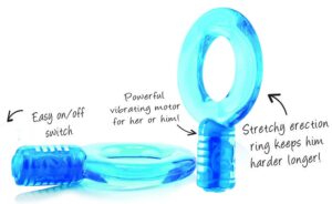 Disposable Vibrating Penis Ring Enhancer - Blue