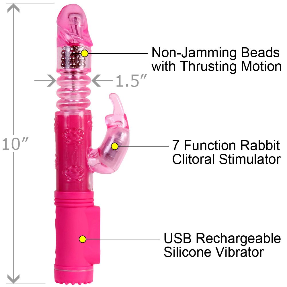 Adam and Eve Eve`s First Thruster Rabbit Vibrator Pink - Orgasmic Deals