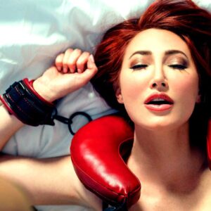 Saffron Thigh Sling Black/Red Adjustable Sportsheets