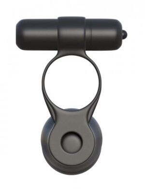 Fantasy C Ringz Posable Partner Silicone Double Penetrator Penis Ring Waterproof Black