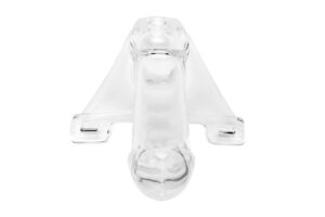 Perfect Fit Zoro Knight 6.0 Silicone Blend Hollow Strap On Harness Kit Clear 6 Inch