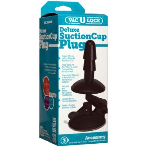 Vac U Lock Deluxe Suction Cup Plug Accessory Black