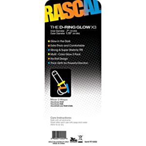 Rascal The D-Ring Glow X3 Glow In The Dark Penis Rings KIT