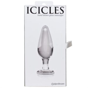 Icicles No 26 Glass Butt Plug Clear 4.63 Inch