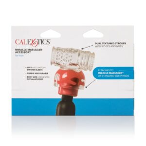 Miracle Massager Vibrating Wand Attachment Male Masturbation 3.75 Inch Clear