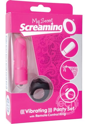 Vibrating Panties With Remote Control Ring - Pink