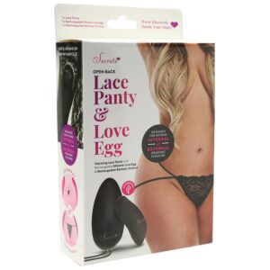 Secret Open Back Plus Size Vibrating Lace Panties With Remote
