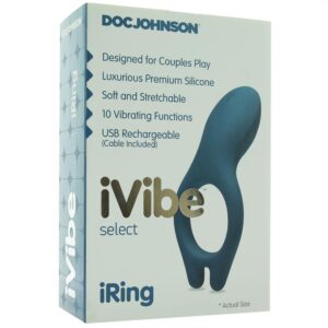 Ivibe Select Silicone Vibrating Penis Ring Marine Blue