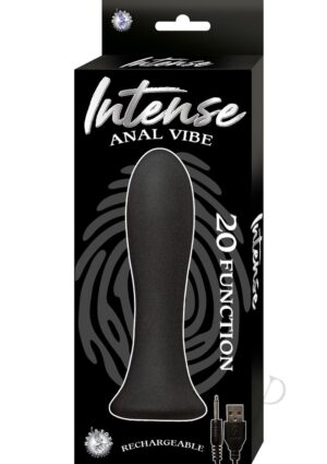 INTENSE RECHARGEABLE STRONG ANAL VIBRATOR SILICONE VIBE – BLACK