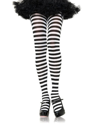 Plus Size Nylon Striped Sexy Tights and Pantyhose