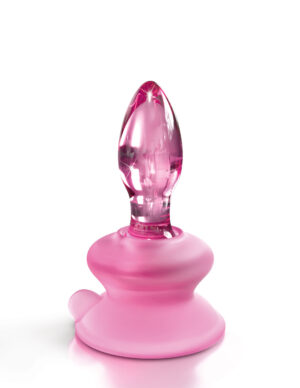 Glass Butt Plug With Removable Elite Silicone Suction Cup Base