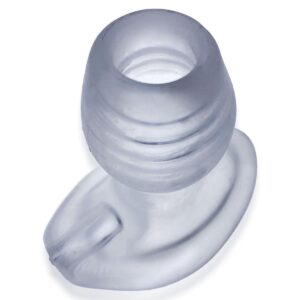 Hollow Butt Plug Small with LED Insert Cool Ice