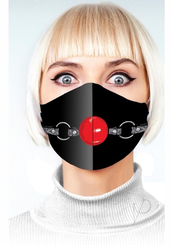 Washable Naughty Face Cover Fetish Ball Gag Face Mask