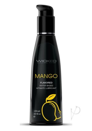 Aqua Mango Flavored Water-based Intimate Lubricant 4oz