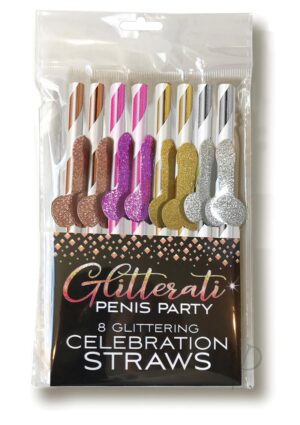 Glitterati Penis Straws Bachelor and Bachelorette Party Supplies