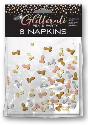 Glitterati Napkins 8pk Bachelor and Bachelorette Party Supply