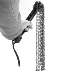 Pain Metal Chain Flogger Black