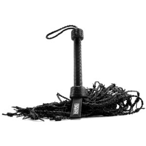 Ouch Saddle Leather Pain Barbed Wire Flogger Black