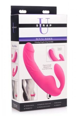 Royal Ride Vibrating Silicone Strapless Strap-on Dildo - Strap U