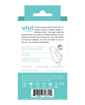 Vivi Rechargeable Finger Vibrator Turquoise