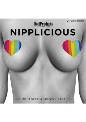 Sexy Heart Shape Rainbow Nipple Pasties